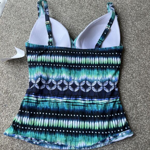 NWT Bleu Rod Beattie Womens Sun, Sea & Sand Tankini Top Sz 6 Medium Swim - Picture 7 of 10